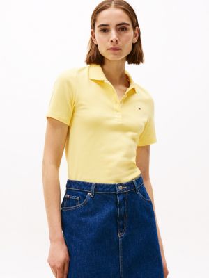 yellow 1985 collection slim fit poloshirt für damen - tommy hilfiger