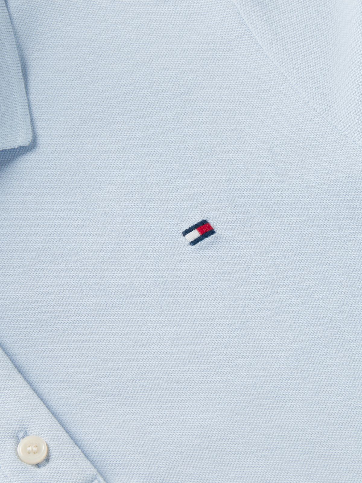 1985 Slim Pique Mini Polo Dress — Blue