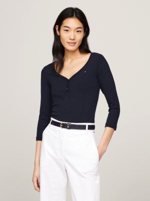 Women's Tommy Hilfiger Long Sleeve T-Shirts − Sale: at $28.10+