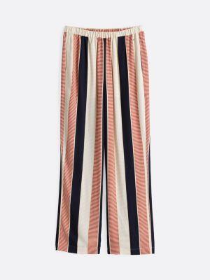 beżowy spodnie o luźnym kroju dla kobiety - tommy hilfiger