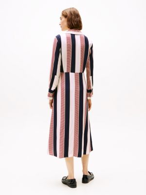 white global stripe maxi dress for women tommy hilfiger