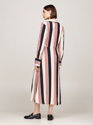 white global stripe maxi dress for women tommy hilfiger