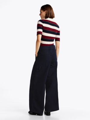 blue flared leg carpenter jeans for women tommy hilfiger