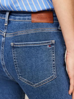 jeans como skinny fit a vita media blu da donne tommy hilfiger