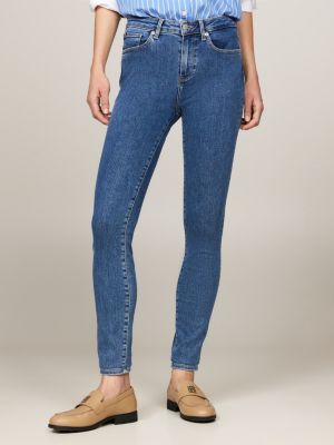 jeans como skinny fit a vita media blue da donne tommy hilfiger