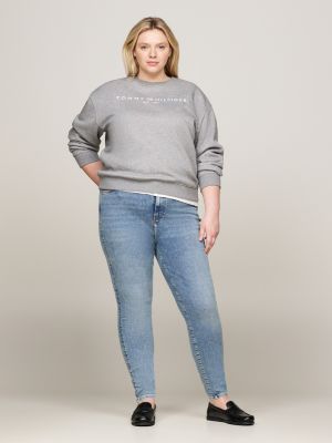 Curve Harlem Ultra Skinny Jeans mit hohem Bund Blau Tommy Hilfiger