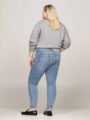 blue curve harlem high rise ultra skinny jeans for women tommy hilfiger