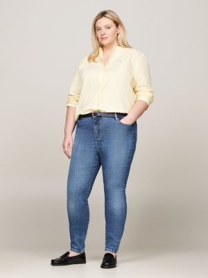 blue curve harlem high rise ultra skinny jeans for women tommy hilfiger