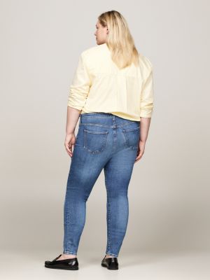 blue curve harlem high rise ultra skinny jeans for women tommy hilfiger