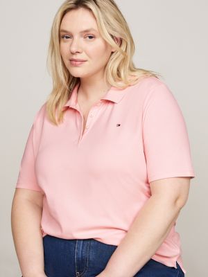 Pink polo for women on sale