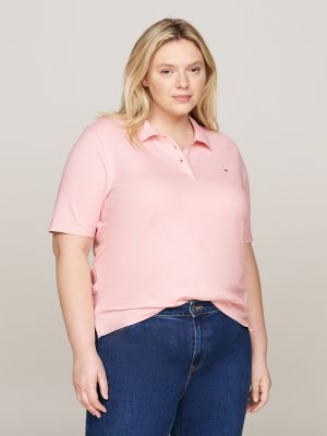 polo 1985 collection curve regular fit rosa da donne tommy hilfiger