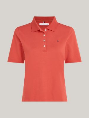 polo 1985 collection curve regular fit rosso da donne tommy hilfiger