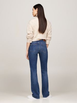 jeans a campana e vita media blu da donne tommy hilfiger