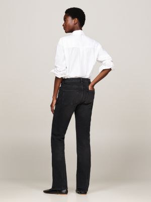 vaqueros bootcut de talle medio negros negro de mujeres tommy hilfiger