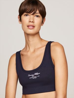 blue sport low support bra for women tommy hilfiger