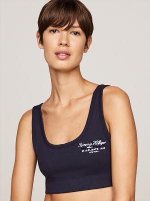 blue sport low support bra for women tommy hilfiger