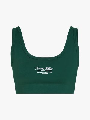 grün sport bh mit niedriger stützkraft für damen - tommy hilfiger