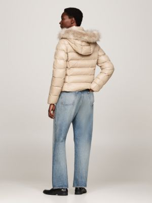 Faux fur down parka hotsell