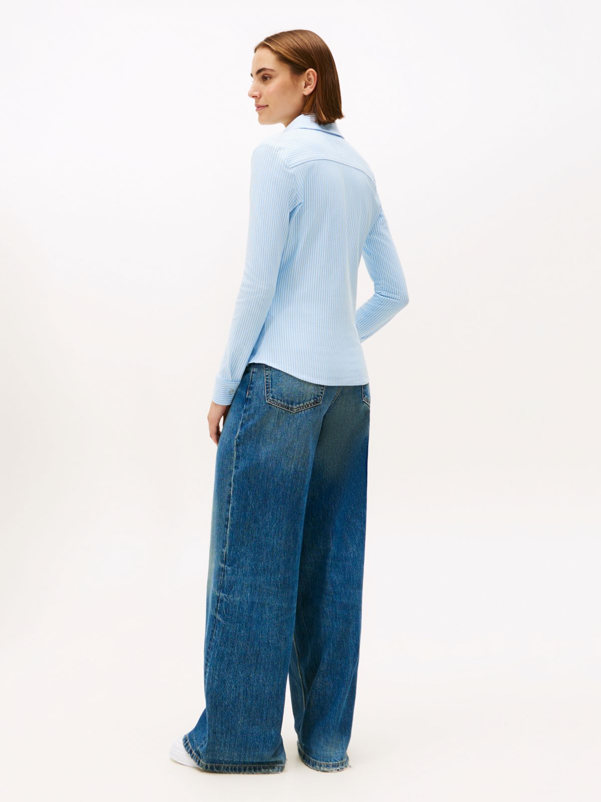 1985 Slim Fit Pique Shirt — Blue