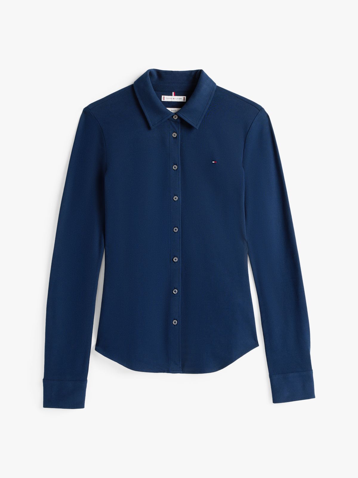 1985 Slim Fit Pique Shirt — Blue