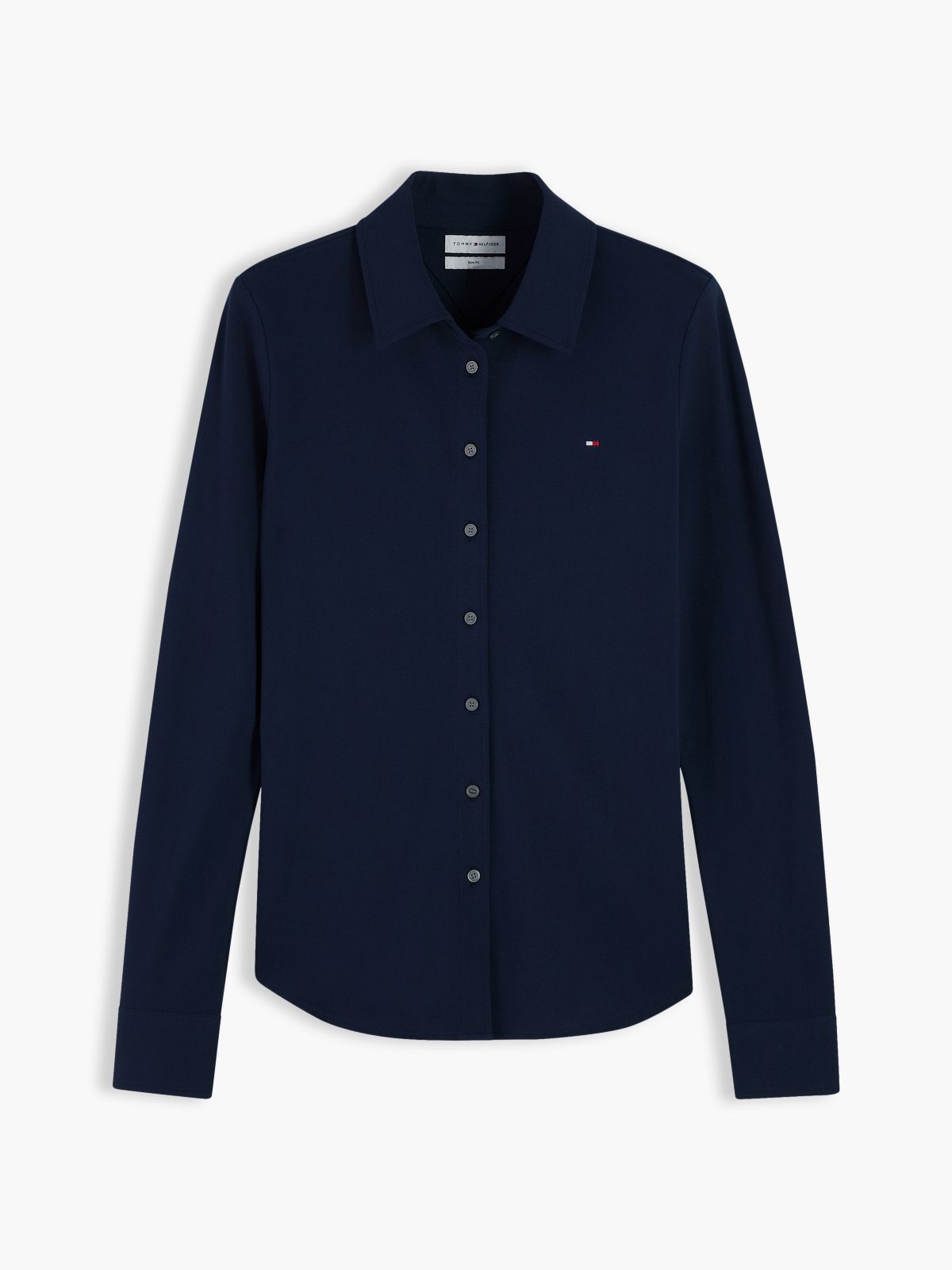 1985 Slim Fit Pique Shirt — Blue