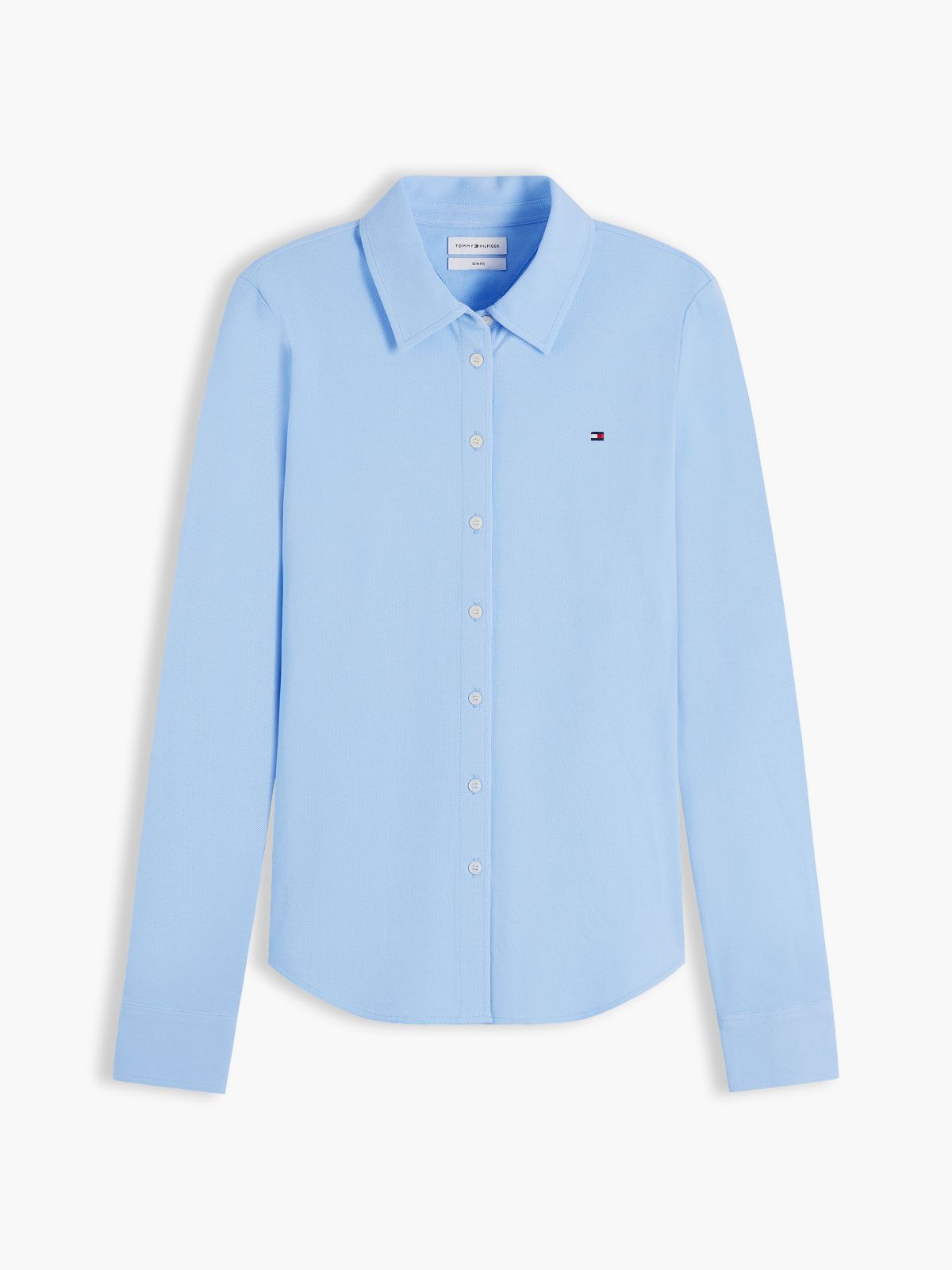 1985 Slim Fit Pique Shirt — Blue
