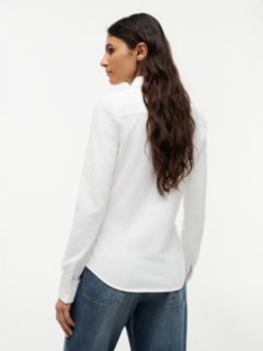 1985 Slim Fit Pique Shirt — White 4