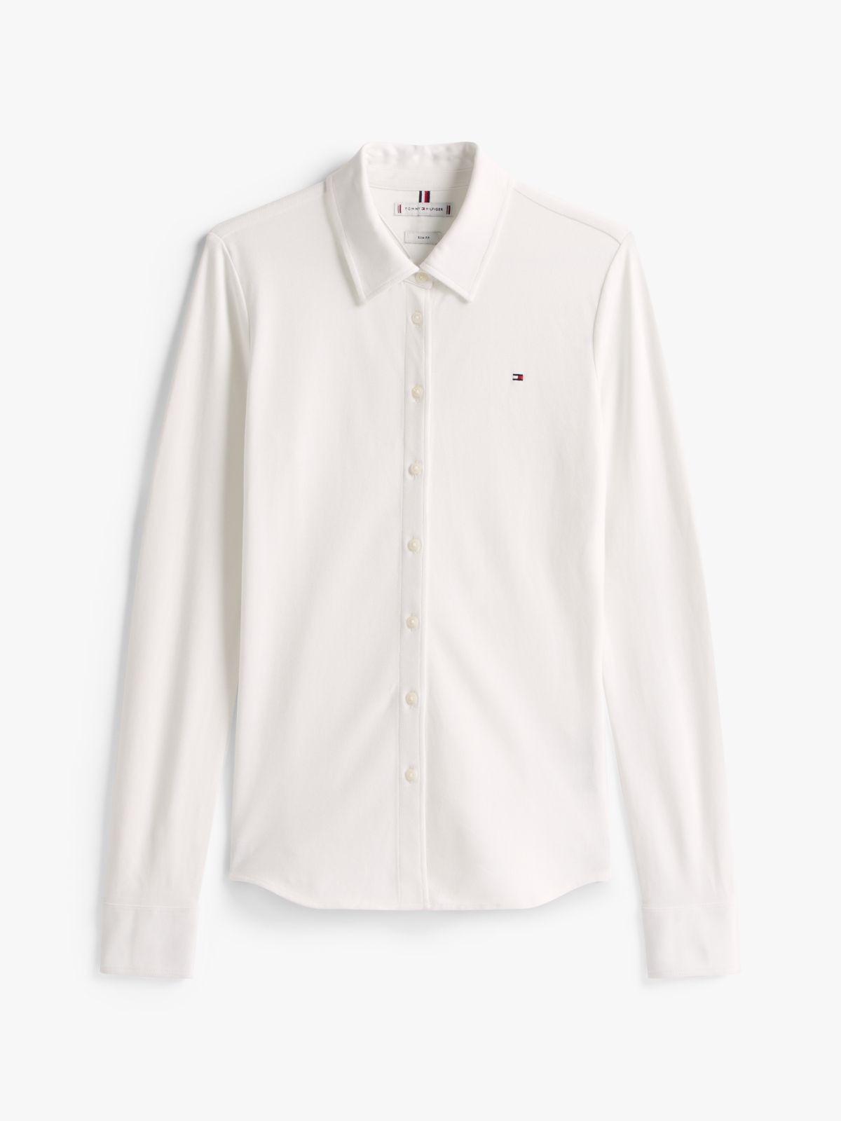 1985 Slim Fit Pique Shirt — White