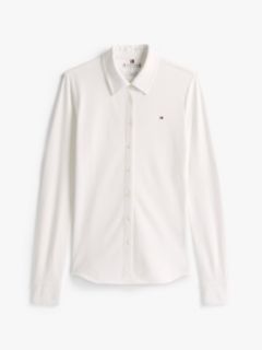1985 Slim Fit Pique Shirt — White 5