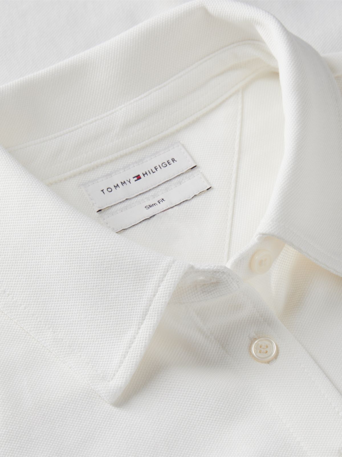 1985 Slim Fit Pique Shirt — White