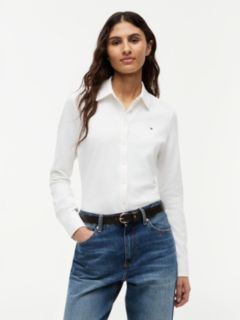 1985 Slim Fit Pique Shirt — White 1