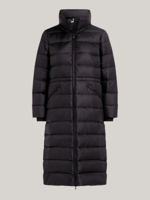 black packable hood down longline coat for women tommy hilfiger