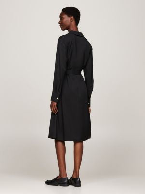 black belted midi shirt dress for women tommy hilfiger