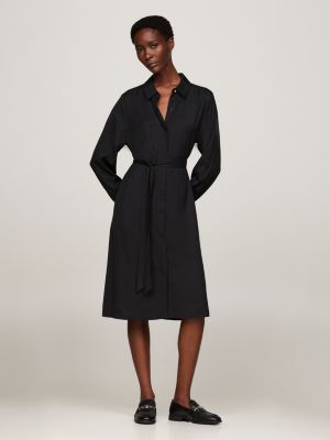 black belted midi shirt dress for women tommy hilfiger