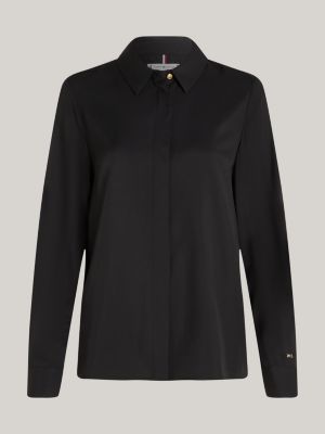 black metal flag relaxed fit shirt for women tommy hilfiger