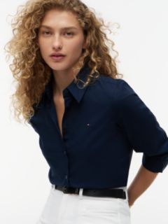 Flag Embroidery Regular Fit Shirt — Blue 3