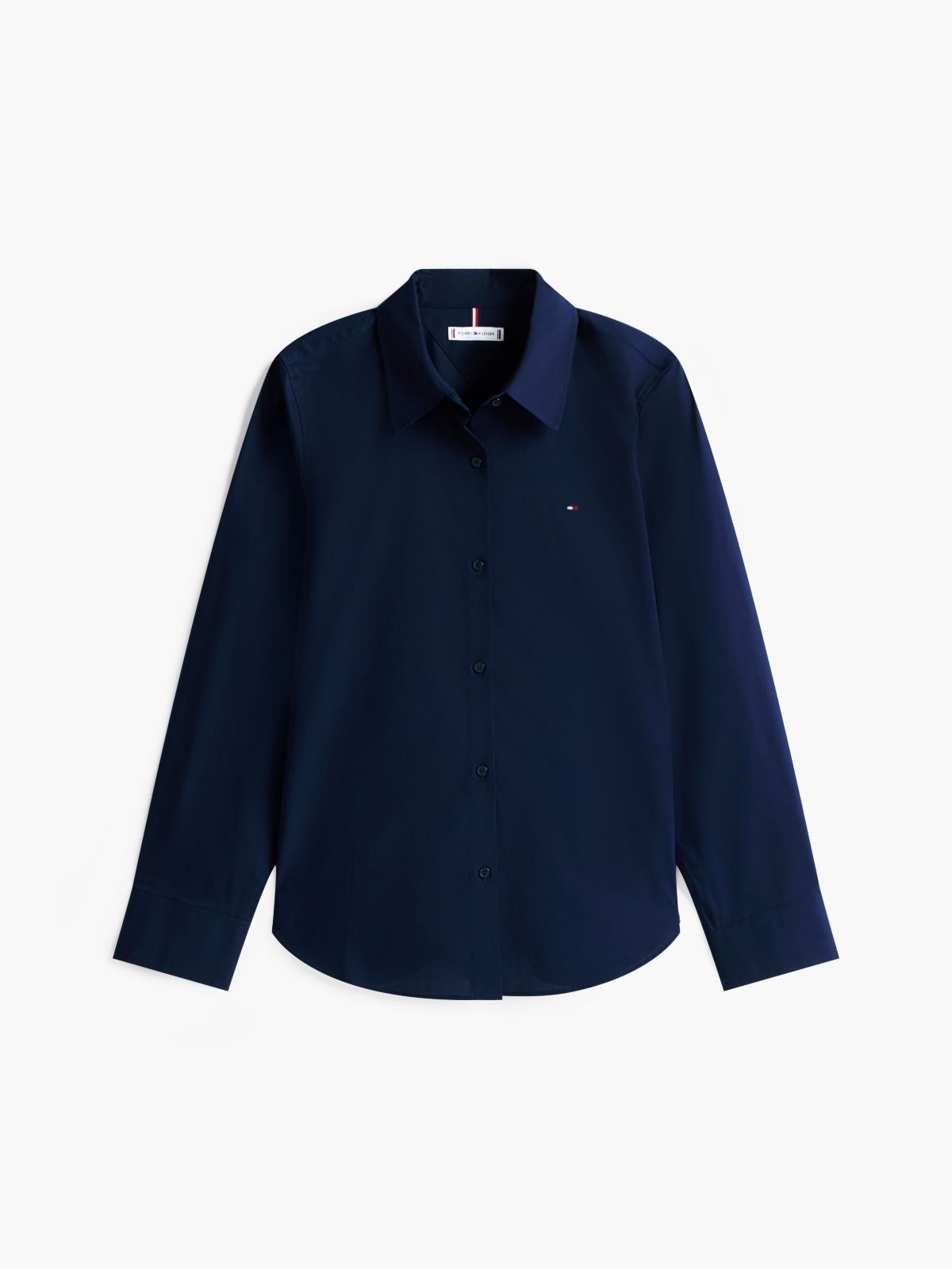 Flag Embroidery Regular Fit Shirt — Blue