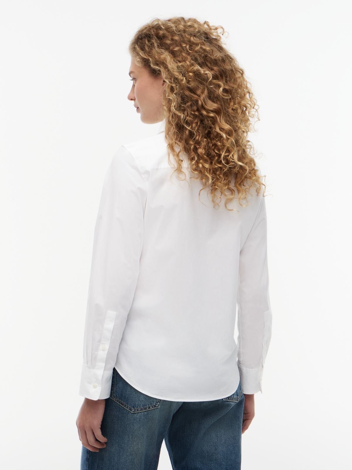 Flag Embroidery Regular Fit Shirt — White