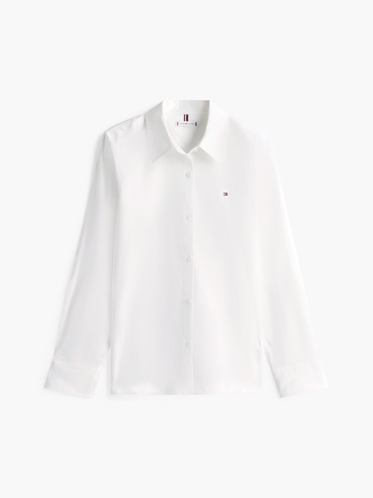 Flag Embroidery Regular Fit Shirt — White