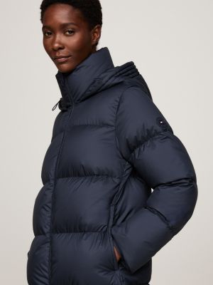 Water Repellent Down Coat Blue Tommy Hilfiger