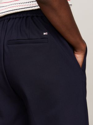 pantalón tobillero de corte slim azul de mujeres tommy hilfiger