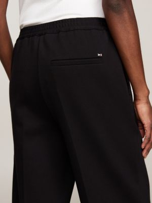 black metal flag tapered trousers for women tommy hilfiger