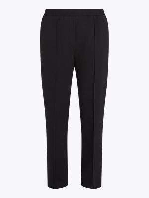 black metal flag tapered trousers for women tommy hilfiger