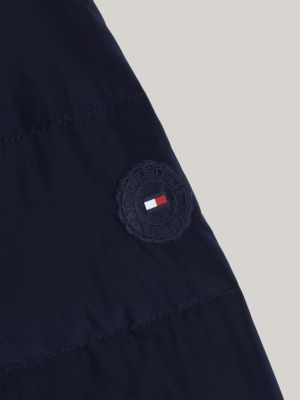 manteau matelassé adaptive à capuche bleu pour femmes tommy hilfiger