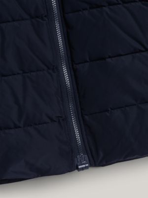 blue adaptive down hooded coat for women tommy hilfiger