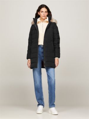 Tommy hilfiger long on sale hooded fill coat