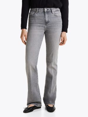 grey faded mid rise bootcut jeans for women tommy hilfiger