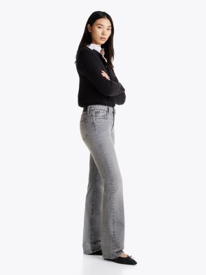 grey faded mid rise bootcut jeans for women tommy hilfiger