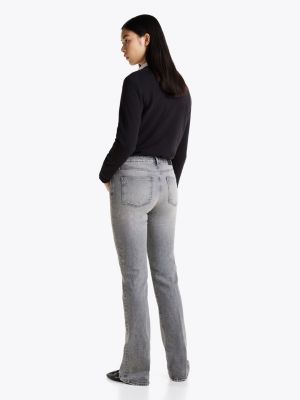 grey faded mid rise bootcut jeans for women tommy hilfiger