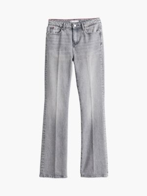 grey faded mid rise bootcut jeans for women tommy hilfiger